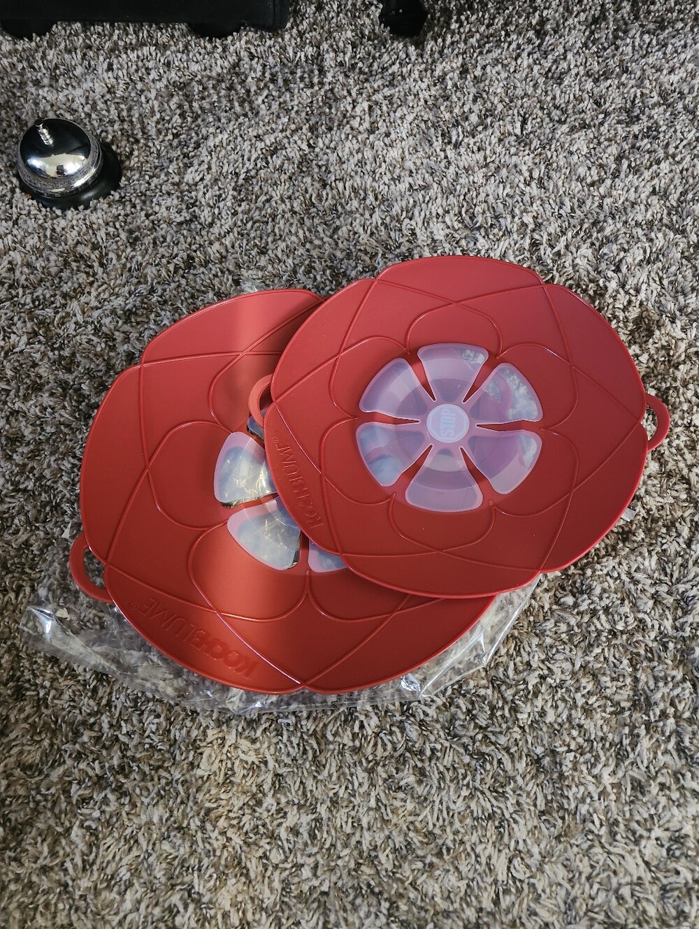 Air Fryer Covers Round Silicone Hot Pad Trivet - Red
